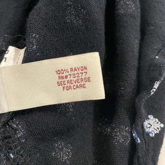 MUDD Long Sleeve Blouse, Navy Blue w White, Size Small - Picture 9 of 9